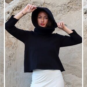 Gaia Conceptions Organic Fleece Funnel neck top